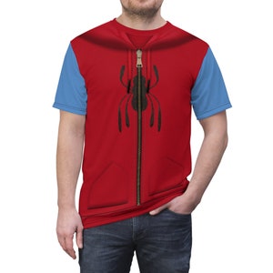 Das selbstgemachte Anzughemd, Peter-Parker-Kostüm, Spider-Man-Cosplay, Captain America Civil War, Disney Avengers-Campus, All-Over-Print-Lauf
