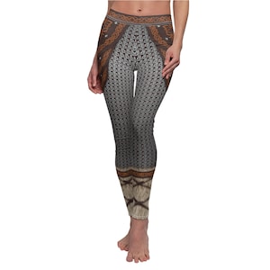 Viking Women&#39;s Ver.1 Leggings, Warrior Costume, Medieval Chainmail Armor Pants, 3D Printed Cosplay, Crossfit Leggings, Exercise Clothing