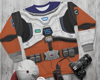 Camiseta de manga larga con traje espacial de Buzz Lightyear, disfraz de Lightyear Films, cosplay de Pixar Animation, atuendos de Walt Disney, sudadera de Disneyland