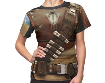 Star Wars Costume, Mandalorian Armor Women's Shirt, Mandalorian Costume, Star Wars Birthday, Shirt, Bounty Hunter, Din Djarin, Durasteel