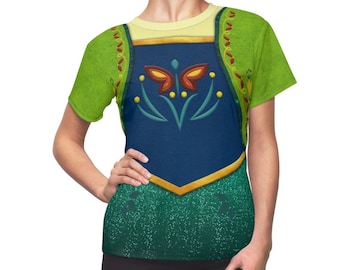 Disney Frost-kostym, Anna-damtröja, Disney prinsesströja, Anna-kostym, Anna Cosplay, Frost-födelsedag, Disney Cosplay, löpardräkt