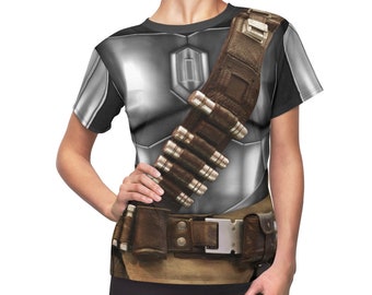 Steel Mandalorian Armor Women's Shirt, Star Wars Costume, Mandalorian Costume, Star Wars Shirt, Running Shirt, Bounty Hunter, Beskar Steel