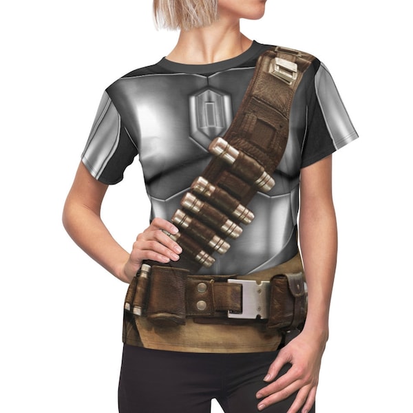 Steel Mandalorian Armor Women's Shirt, Star Wars Costume, Mandalorian Costume, Star Wars Shirt, Running Shirt, Bounty Hunter, Beskar Steel