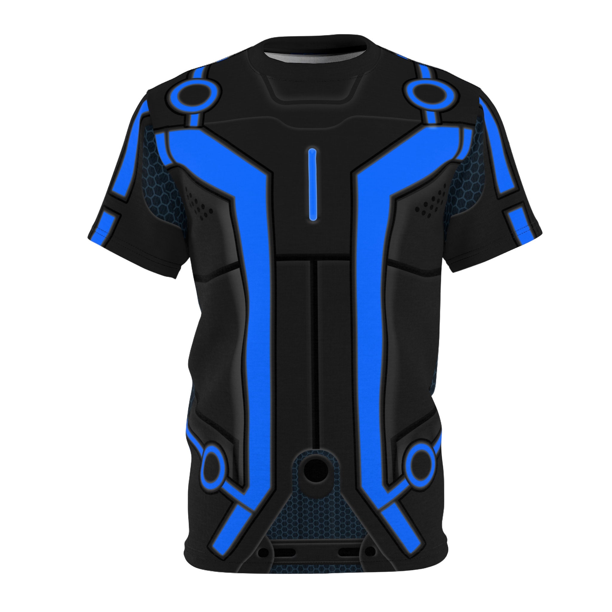 Blue Tron Legacy Shirt, Blue Gaming Program Cosplay Costume, Tron 