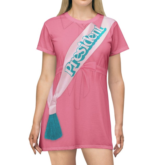 President Sash Pink Costume, Hot Pink Themed Party Adult Outfits, Doll  Movie Themed Bachelorette Cosplay, Let's Go Halloween Carnival Dress - Etsy  Ireland