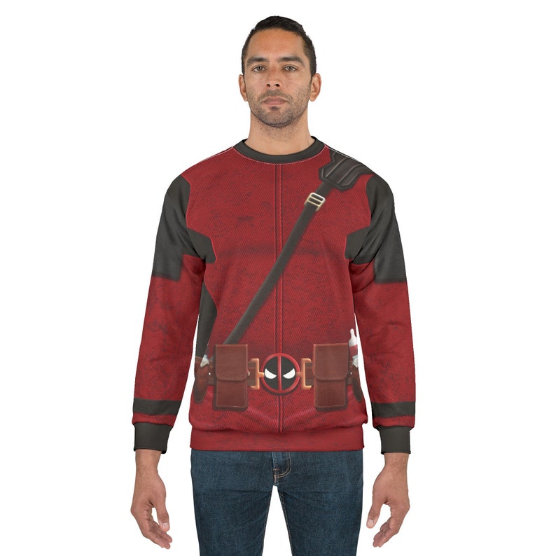 Babypool Long Sleeve Shirt, Deadpool & Wolverine Costume, Comic-Con Mutant Cosplay, Halloween Party Adult Outfit, Deadpool Corps Sweatshirt