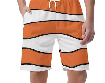 Nemo Shorts, Marlin Finding Nemo Pants, Bounding Shorts, Disney Easy Shorts, Elastic Waistband, Comfy Costume, Pixar Fish Movie Outfits