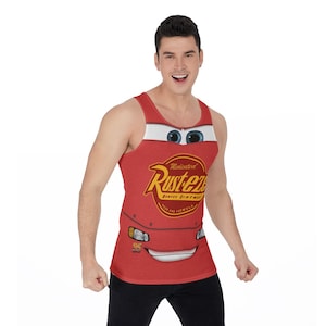 Lightning McQueen Tank Top, Pixar Cars Unisex Kostüm, Disney Laufendes Cosplay, Radiator Springs Racers Outfits, Run Disney 5K Marathon Shirts