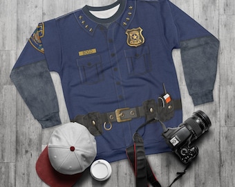 Chief Long Sleeve Shirt, Zootopia Costume, Police Chief Buffalo Butt Cosplay, Theme Park Outfit, Disney World Sweatshirt, Disneyland Sweater