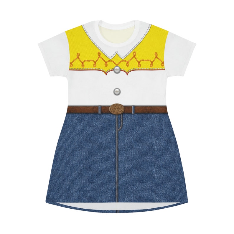 Jessie Short Sleeve Dress, Toy Story Cosplay Costume, Disneyland Birthday Outfit, Dresses for Adult Women, Disney World Couple T-shirt Dress