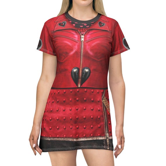 descendants red dress Descendant 5 Crown Wicked Wonderland Crown Descendant 5 Gold Crown Jewelry Set Queen of Hearts Costume Fan Gift for Girls Teen Party : Clothing, Shoes & Jewelry maintained for multiple wears Descendants 5 Costume, Red Jacket