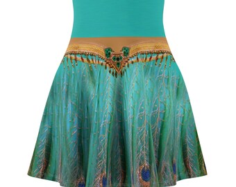 Aladdin Live Action Costume, Jasmine Blue Peacock Skirt, Disney Princess  Skirt, Aladdin Cosplay, Princess Jasmine Skirt, Disney Skirt Women - Etsy