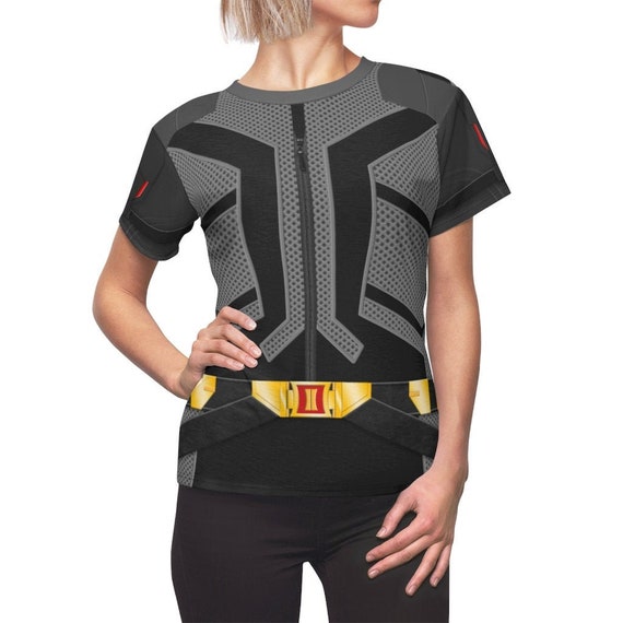 Marvel T-Shirt Costume Donna – Slim Fit, Manica Corta, Nero, Taglia Large