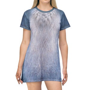Stitch Faux Fur Short Sleeve Dress, Lilo & Stitch Inspired Costume, Walt Disney Live Animation Outfit, Experiments Character Cosplay