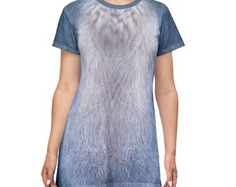 Stitch Faux Fur Short Sleeve Dress, Lilo & Stitch Inspired Costume, Walt Disney Live Animation Outfit, Experiments Character Cosplay