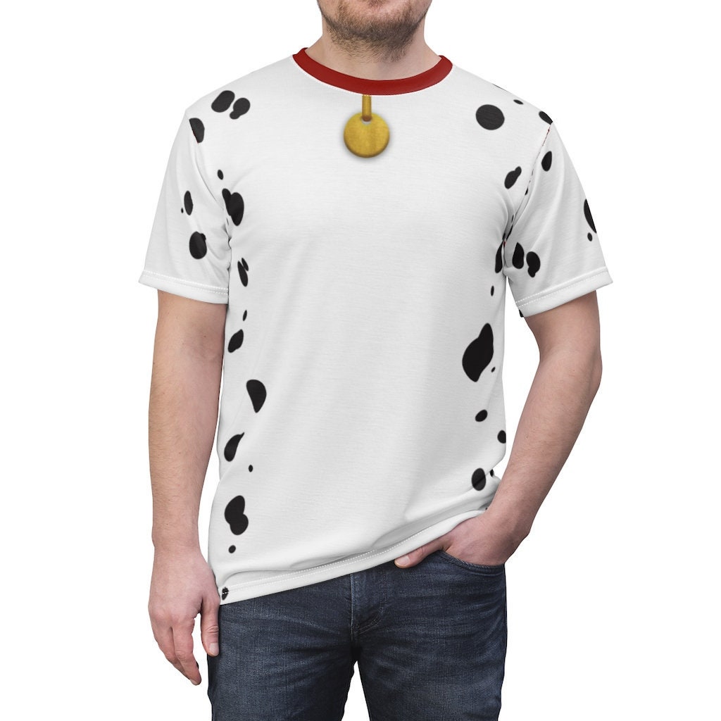 Dalmatian Print T Shirt Animal Dalmatian Dog Print Shirt Dalmation Shirt  Dalmatian Costume Dalmation Party T Shirt Halloween Dog Costume 