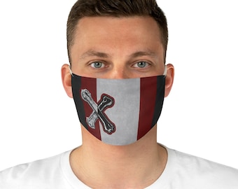 Carlos de Vil gezichtsmasker, afstammelingen 3 gezichtsmasker, all-over print Disney gezichtsmasker, uniseks gezichtsmasker gemaakt in de VS, herbruikbaar gezichtsmasker