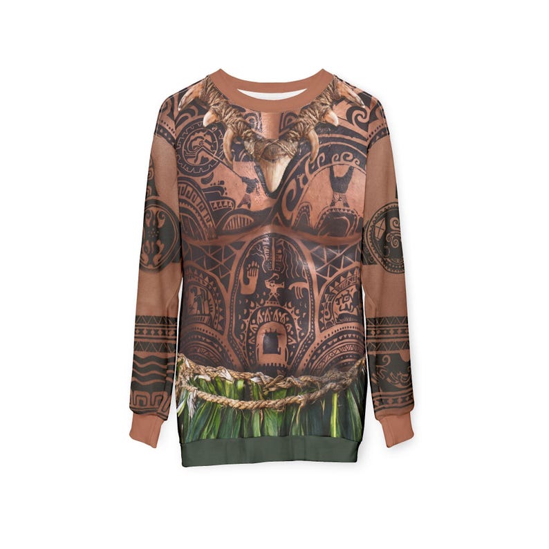Moana Live Action Costume, Maui Long Sleeve Sweatshirt, Disney Cruise Sweatshirt, Maui Polynesian Tattoo Cosplay, Disneyland Apparel