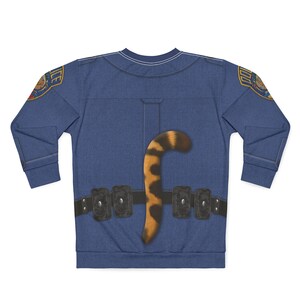 Clawhauser Long Sleeve Shirt, Zootopia Costume, Police Officer Clawhauser Cosplay, Theme Park Outfit, Disney World Sweatshirt, Birthday Gift