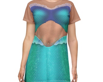 chinese dress ladies Posh Peanut Girl's Disney's The Little Mermaid Magical Mermaid Tulle Dress in Blue, 5 Toddler-6 Toddler, Viscose from Bamboo