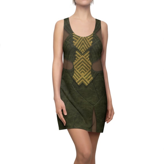 green dress with black panthers on it Green Leaves + Panther Maxi Dress by OO La La – Denims & Diamonds Boutique