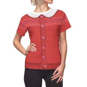 Camisa feminina Meilin Lee, Fantasia "Turning Red", Mei-Mei, Cosplay de animação da Pixar, Novo filme Disney Plus, Roupas "Turning Red", Trajes da Disney