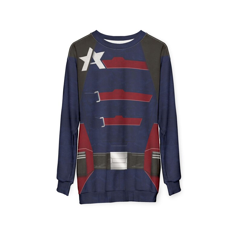 US Agent Blue Long Sleeve Shirt, The Falcon and the Winter Soldier Cosplay, Disney Marvel Costume, John Walker Tee, Avengers Captain America image 7