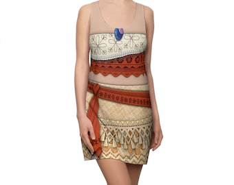 Moana Costume Long Sleeve Midi Dress - Made to Order - Etsy