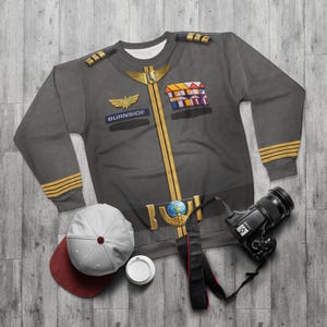 Costume di Lightyear, maglietta a maniche lunghe del comandante Burnside, cosplay di Space Commander, costume del personaggio di Pixar Animation, felpa di Halloween