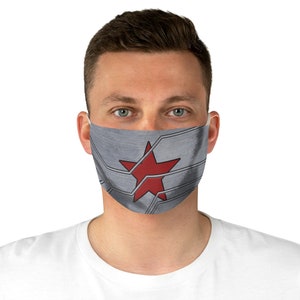 Bucky Barnes Face Mask, Captain America Face Mask, Unisex Face Mask Made in USA, Washable Face Mask, Reusable Face Mask, The Winter Soldier