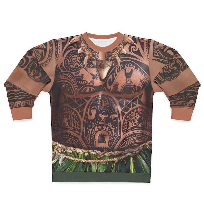 Moana Live Action Costume, Maui Long Sleeve Sweatshirt, Disney Cruise Sweatshirt, Maui Polynesian Tattoo Cosplay, Disneyland Apparel