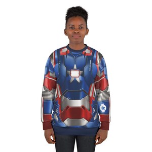 War Machine Long Sleeve Shirt, Iron Man 3 Costume, Iron Patriot Outfit, Avengers Cosplay, Disney Marvel Team Gifts, Crewneck Sweatshirt