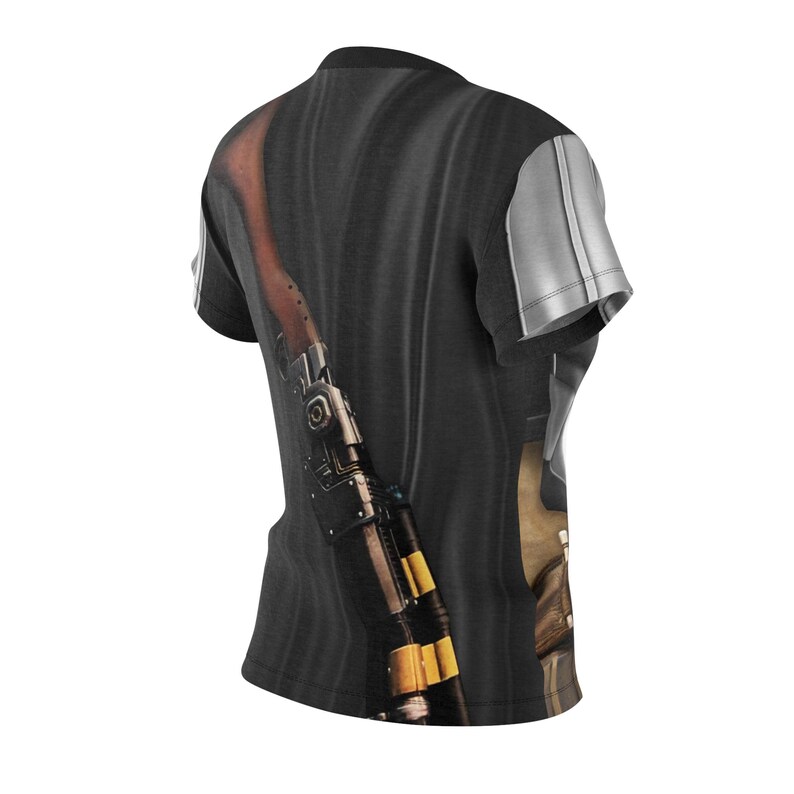 Camisa feminina com armadura de aço Mandaloriana, fantasia de Star Wars, fantasia de Mandaloriano, camisa de Star Wars, camisa de corrida, caçador de recompensas, aço Beskar imagem 6