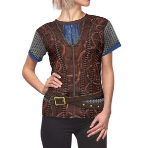 Viking Ver.2 Women&#39;s Shirt - Medieval Chainmail Armor Costume Cosplay - Warrior Fantasy Apparel, Character Inspired Tee for Ren Faire & LARP