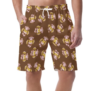 Pantalones cortos hawaianos de Toy Story de Disney, pantalones playeros de verano con mono, chimpancé musical, atuendo a juego con personajes de Pixar, pantalones cortos con cintura elástica.