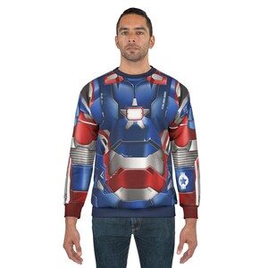 War Machine Long Sleeve Shirt, Iron Man 3 Costume, Iron Patriot Outfit, Avengers Cosplay, Disney Marvel Team Gifts, Crewneck Sweatshirt