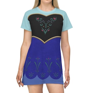 Frozen Costume, Anna Short Sleeve Dress, Disney Dresses for Women, Disney Princess Dress, Disney Costume, Disney Cosplay, Rundisney Costume