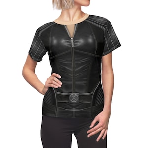 Camiseta Rogue, camiseta negra de Battel para mujer, disfraz de X-Men, cosplay de Marvel Mutant, equipo de superhéroes de dibujos animados, camiseta runDisney, conjuntos de running de Disney