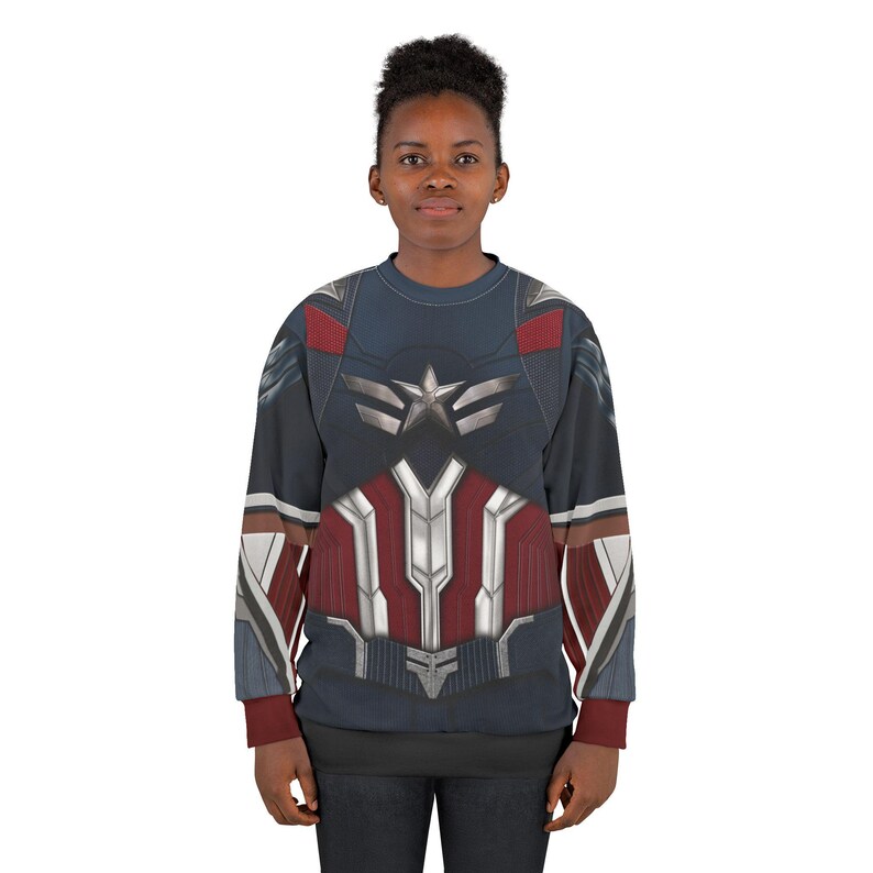 Captain America Long Sleeve Shirt, Brave New World Outfit, Disney Superhero Costume, Marvel Movie Fan Apparel Gift, Comic-Con Cosplay