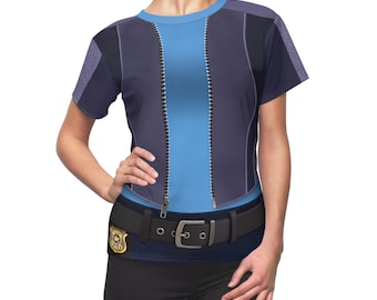 Judy Hopps Women's Shirt, Zootopia 2 Inspired Costume, Rabbit Cartoon Character Cosplay, Disney Halloween Apparel, Animal Kingdom Shirt