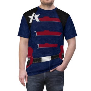 US Agent Blue Shirt, The Falcon and the Winter Soldier Cosplay, Disney Marvel Costume, John Walker Tee, New Avengers Captain America Outfits image 1