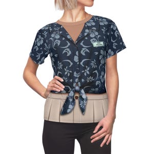 Lilo & Stitch Women Shirt, Nani Pelekai Costume, Waitress Inspired, Disney Animation Cosplay, Running Outfit, Hawaii Leaves Tee, Sister Gift