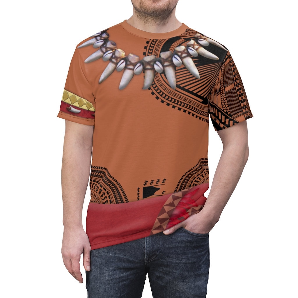 Conjunto de fantasia e roupa de cosplay moana maui, 3 peças, conjunto com  camiseta e calça, para combinar com a família, dia das bruxas, meninos