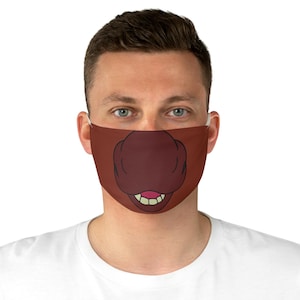 Maska na twarz Tuke Cloth, kostium Brother Bear, Animal Kingdom Cosplay, strój Moose, moda na wydarzenie, zmywalna maska na twarz, wyprodukowano w USA