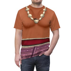 Koszulka unisex Moni, kostium inspirowany postacią Moana 2, Motunui Cosplay, strój do parku rozrywki, pomysł na modę na wydarzenie runDisney, odzież z kreskówek