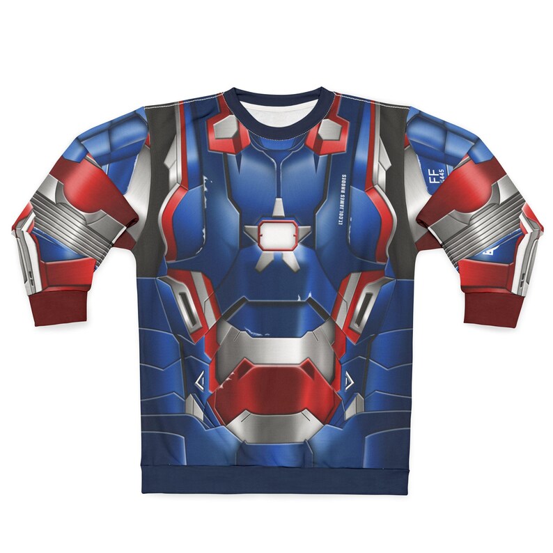 War Machine Long Sleeve Shirt, Iron Man 3 Costume, Iron Patriot Outfit, Avengers Cosplay, Disney Marvel Team Gifts, Crewneck Sweatshirt