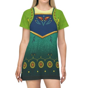 Frozen Fever Costume, Anna Short Sleeve Dress, Disney Princess Dress, Frozen Anna Costume, Disney Dresses for Women, Disney Dress Running