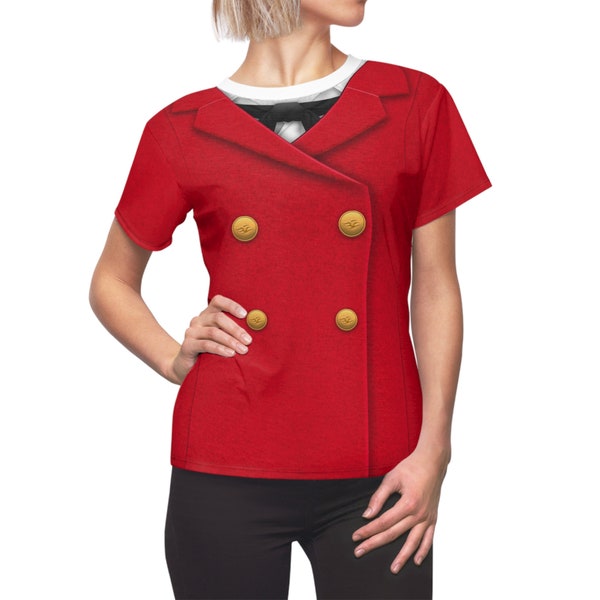 Captain Minnie Inspired Women's Shirt, Captain Cruise Line Costume, Minerva Mouse Cosplay, Event Running Outfits, Vacation Themes Park