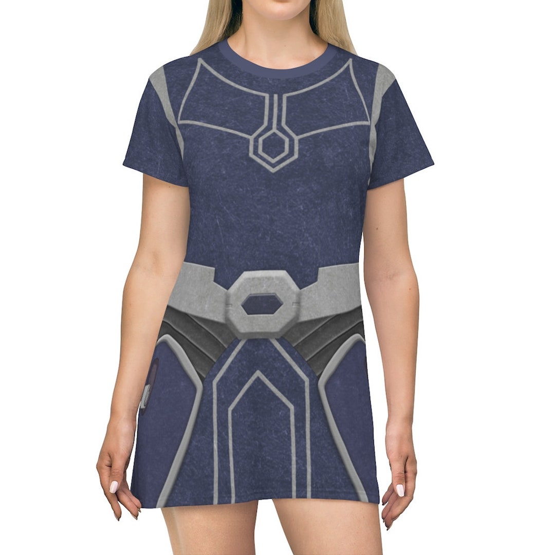 ahsoka tano blue dress Star Wars Costume, Short Sleeve Dress, Ahsoka Tano Costume, the Clone Wars Dress, Star Wars Dress, Disney Star Wars Running Color:As Photo ( Dark Green without veil) plus an embroidered faux Neckline:High Neck Black Lace Corset Evening