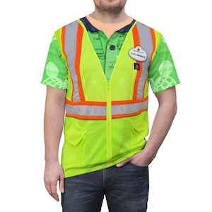 Disney Parking Cast Member Shirt, Green Vest 3D All Over Print Cosplay, Walt Disney World Outfit, Magic Kingdom, runDisney Costumes